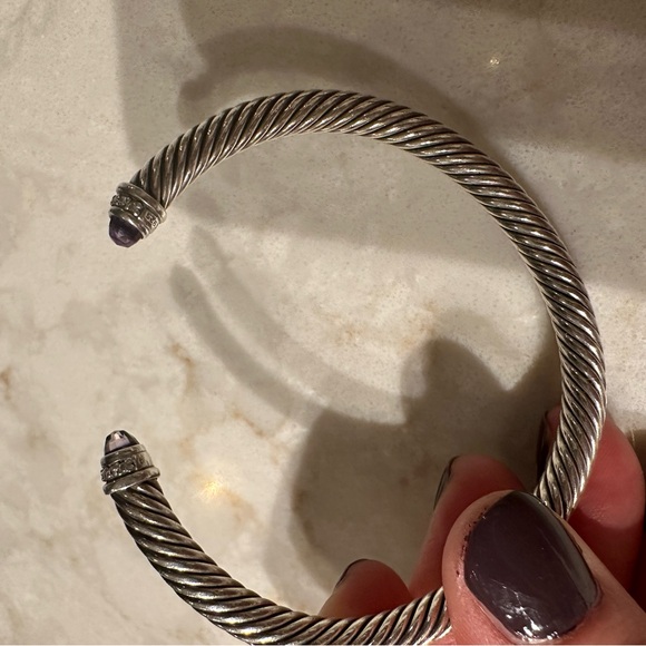 David Yurman Classic Cable Bracelet - 4mm - Amethyst with diamonds - Picture 5 of 6